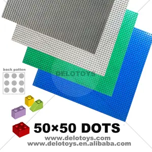 DELO TOYS 50*50dots chinese toys plastic building toy block building bricks baseplate for small children (DE100)