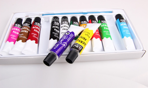 Günstige Preise Großhandel Acrylfarbe 12 Farben Ungiftige Künstler-Acrylfarben 12ml Acrylmalerei-Set mit Pinsel - Product Image 3