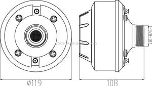 Mostra buona treble 50 <span class=keywords><strong>W</strong></span> unità driver dell'altoparlante, impermeabile <span class=keywords><strong>P</strong></span>-500F unità driver dell'altoparlante - Product Image 4