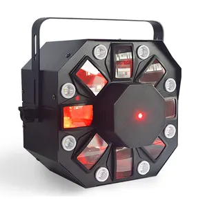 Top vente 8x1 W Blanc LED et 5x3 W RGBWA LED Multi Couleur Laser Lumière Stroboscopique DJ Disco Mini Lumière