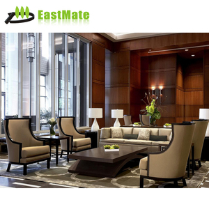 Luxus moderne europäische antike Holz Schlafzimmer-Sets für Apartment Villa Sleatherel Gast warten Sofas Lobby Holz antike Sofas