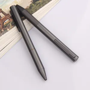 Caneta esferográfica de metal, caneta esferográfica preta fosca de cobre de alta qualidade durável com logotipo personalizado
