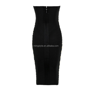 Ultimo disegno tubo Top abito <span class=keywords><strong>nero</strong></span> abito da sera caldo Sexy Express abiti da donna - Product Image 3