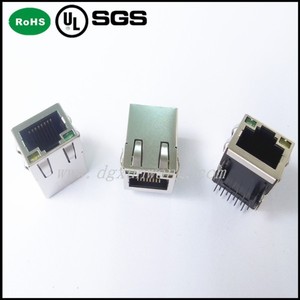 RJ45 Connecteur Avec LED/EMI 100Base-T Onglet Type Distributeur Prise Femelle - Product Image 3