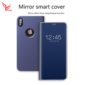 de golpes a prueba de cubierta inteligente Electroplate espejo cubierta PC funda para teléfono móvil para Iphone Xs. - Product Image 2