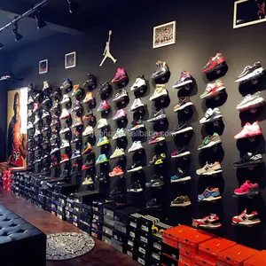 Huohua china mejor venta estilo moderno tienda de zapatos de visualización bastidores