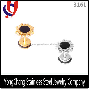 Or/argent 316l acier inoxydable goujon <span class=keywords><strong>boucle</strong></span> d'oreille <span class=keywords><strong>tragus</strong></span> <span class=keywords><strong>boucle</strong></span> d'oreille avec AB colle <span class=keywords><strong>pour</strong></span> la vente en gros - Product Image 1