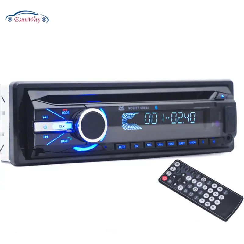 One Din 1Din12V FM Car Stereo Audio Radio Player MP3 Music DVD CD Player In Dash Aux Receiver Support USB SD TF Card