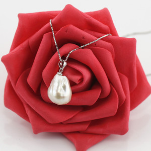 FEIRUN 11-12mm Baroque AA + Blanc 925 Argent Perle d'Eau Douce Ensemble de Bijoux - Product Image 2