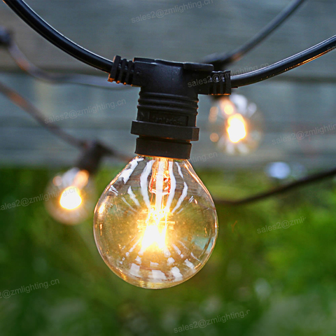 100Ft G40 Globe String Lights with Bulbs ,Outdoor Market Lights for ...