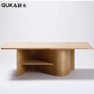 TT-003 2019 New Creative Design Simple Wooden Coffee Table/ Office Style Wooden Teapoy