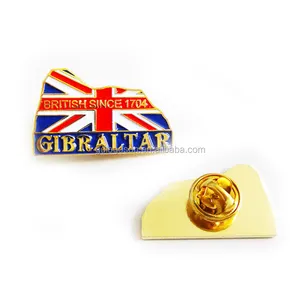 Gibraltar Souvenirs OEM/ODM Badge Pin Wholesale Custom Enamel Flag Pin Badge