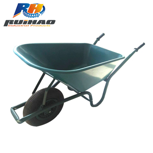 Chariot de jardin industriel à roues pneumatiques, capacité de 4,5 pi3, plateau en métal et plastique, capacité de charge de 150 kg, construction - Product Image 1