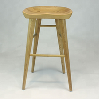 Tabouret de bar en bois cendré