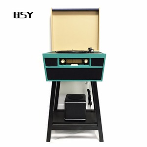 Lecteur <span class=keywords><strong>vinyle</strong></span>, 1 pièce, plateau de lecteur en bois, bluetooth, AM, à haute résistance, élégant, avec jambes debout, vente en gros - Product Image 1