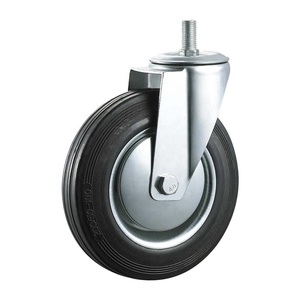 Ss roda resistente de borracha estilo europeu <span class=keywords><strong>75</strong></span> 85 100 125 160 200mm