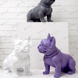 새로운 유형 플라스틱 개 프렌치 불독 마네킹 사랑스러운 개 마네킹 - Product Image 5