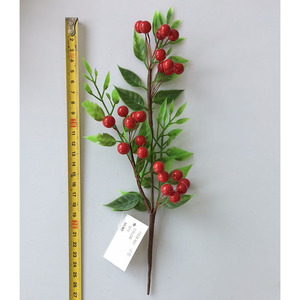 Triumsky-púas de pino Artificial pequeñas, agujas de pino de bayas de estimulación, adornos de flores de bayas rojas para flores de Navidad - Product Image 4