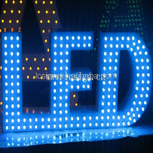 สัญลักษณ์สว่างแบบแอลซีไฟพิกเซล LED สัญลักษณ์ตัวอักษรกันน้ำ