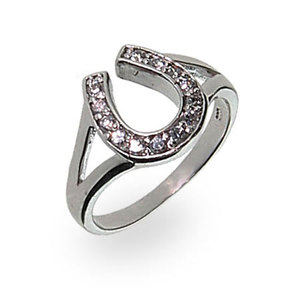 Bagues en argent sterling 925 uniques de style designer personnalisé en forme de <span class=keywords><strong>fer</strong></span> <span class=keywords><strong>à</strong></span> <span class=keywords><strong>cheval</strong></span> porte-bonheur pour femmes, bijoux tendance pour les fêtes - Product Image 2