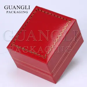 クリエイティブリング包装赤い紙結婚指輪の好意ギフトボックスカップルのためのジュエリー包装ボックス