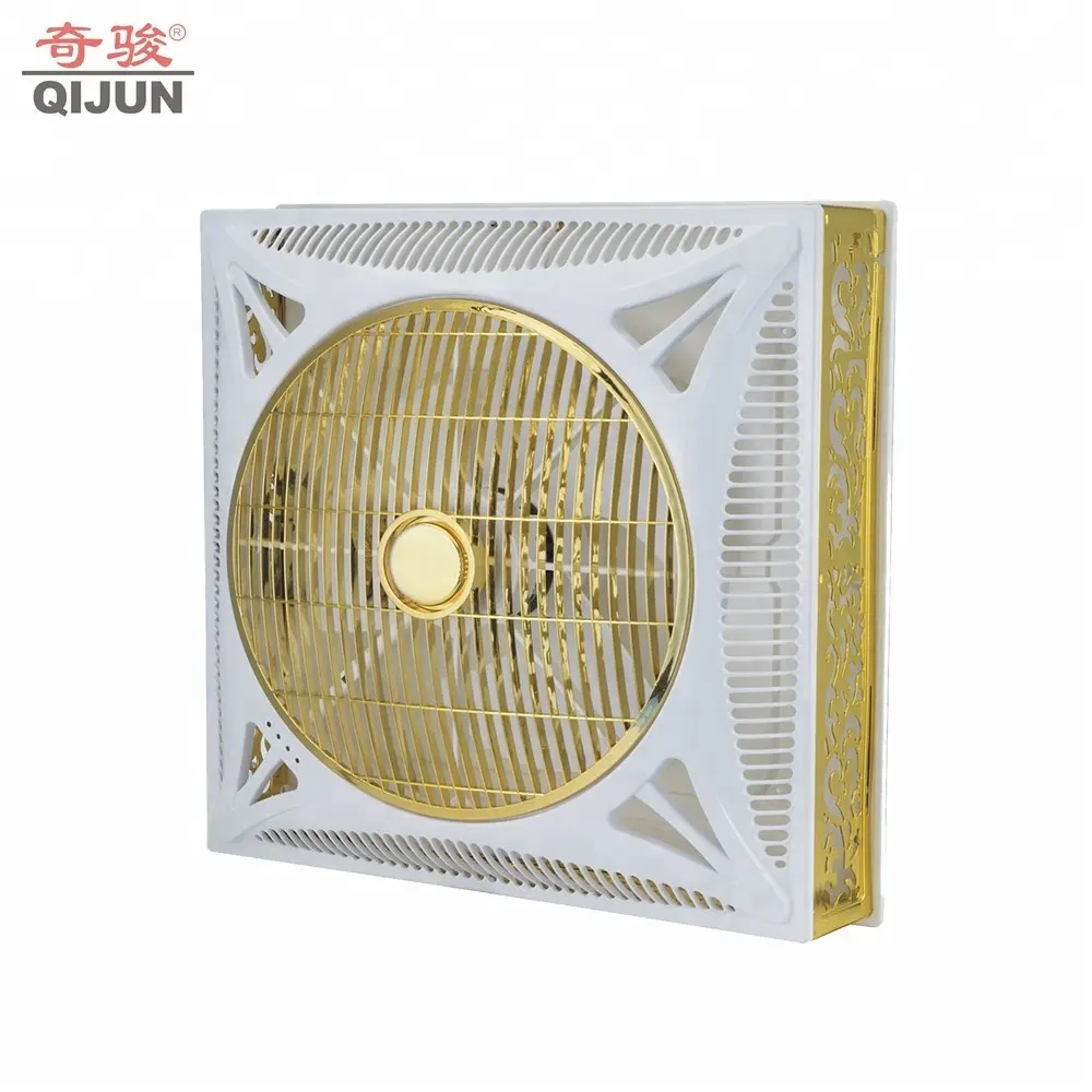 Ventilador de teto dourado de 14 polegadas abs falso com controle remoto led