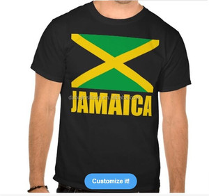 จีนโรงงานออกแบบใหม่ที่กำหนดเองคุณภาพสูง Jamaica Flag เสื้อยืด - Product Image 1