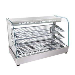Vetrina Riscaldata Elettrica <span class=keywords><strong>in</strong></span> Acciaio Inox e <span class=keywords><strong>Vetro</strong></span> da 650mm per Snack Bar - Product Image 3