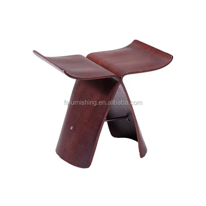 Популярный дизайнерский современный табурет GEFC28 из массива дерева с бабочкой из ореха, Лидер продаж, домашняя мебель в скандинавском стиле для гостиной