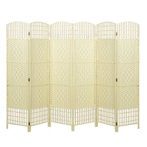 Gran oferta hogar hecho a mano japonés Paravent Pantalla <span class=keywords><strong>de</strong></span> partición <span class=keywords><strong>de</strong></span> <span class=keywords><strong>madera</strong></span> blanca independiente <span class=keywords><strong>de</strong></span> gama alta 6 paneles <span class=keywords><strong>separador</strong></span> divisor <span class=keywords><strong>de</strong></span> habitación - Product Image 1
