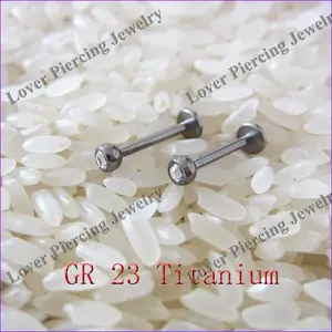 [ST-059] Hoge Kwaliteit Met Grote Kristal Steen Gr23 Titanium Unieke Labret Studs Body Piercing Sieraden Ringen