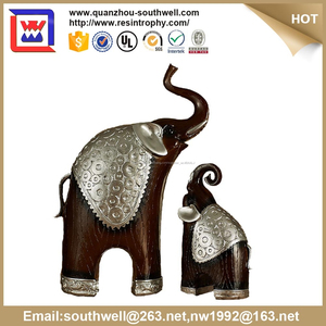 Decorativa casera elefante <span class=keywords><strong>madre</strong></span> y niño y polyresin y resina estatuas de elefantes venta - Product Image 1