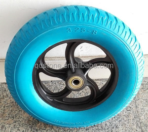 ยางรถเข็นแบบตัน 3.25-8 ทำจากโฟม PU พร้อมสีล้อแบบซี่ลวด - Product Image 4