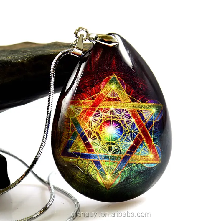 virgin mary Pendant Necklaces Type and Crystal Jewelry Main Material Fitness 7 Chakra Yoga Necklace OEM Images