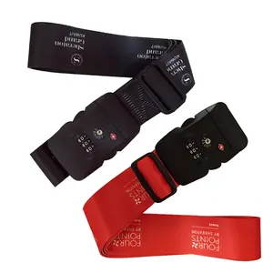 Fábrica de Abastecimento TSA Aprovado 3 Dial Combinação Bloqueio Personalizado Impresso Bagagem Strap