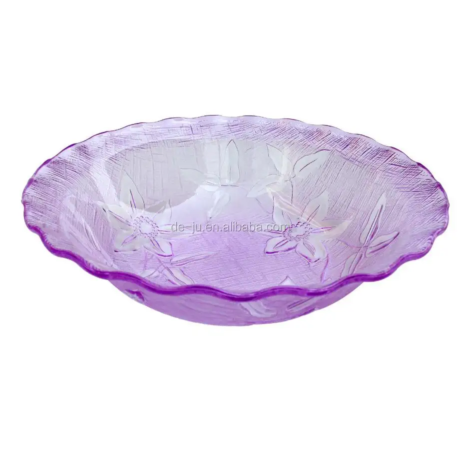 Hot Sale Servers Fruit Bowl Household Flowers Carved Fruit Clear Plate