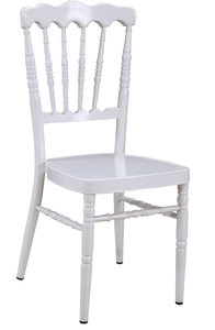 Chaise de banquet <span class=keywords><strong>Napoléon</strong></span> en aluminium blanc QL800W - Product Image 2