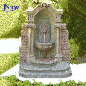 Decoración de jardín al aire libre natural tallada a mano, cascadas de piedra, mármol, cabeza de león, fuente de pared para la <span class=keywords><strong>venta</strong></span> - Product Image 3