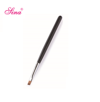 Privé Étiquette Plat Rond Forme #7 Poignée Acrylique Manucure Outil Stylo Nail Art Brosse Cristal Poly UV Gel Peinture Brosse
