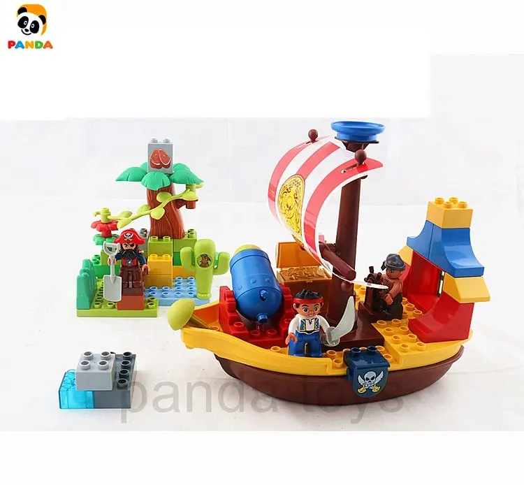 Лидер продаж Amazon, строительные блоки, пластиковые блоки, игрушки «сделай сам», счастливый пиратский корабль, Пиратская серия, игрушки PA04034