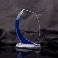 Honor of crystal Sublimation Glass Blank Crystal Trophy Award Plaque For Custom Business Medal