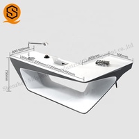 Bureau de direction en acrylique blanc au design moderne et luxueux