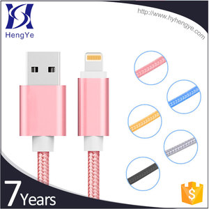 Coloré 1 m 2 m 3 m tissu nylon tresse usb chargeur câble pour <span class=keywords><strong>iphone</strong></span> 5 <span class=keywords><strong>6</strong></span> <span class=keywords><strong>s</strong></span> - Product Image 6