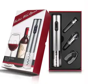SUNWAY-kit de accesorios para vino, abrebotellas de vino eléctrico promocional, conjunto de regalo con logotipo de vertedor, 2019