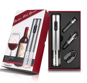 Kit de accesorios para vino SUNWAY 2019, abridor de botellas de vino eléctrico promocional, juego de regalo con logotipo de tapón vertedor - Product Image 1