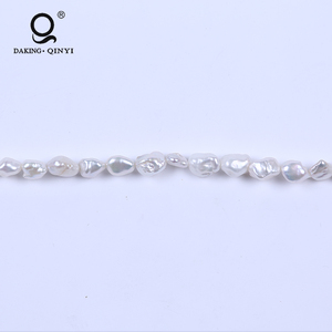 Daking joyería de agua dulce barroca Keshi renacido collar de perlas Strand - Product Image 5