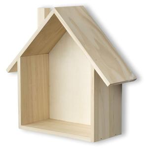 Estante de pared con forma de casa de <span class=keywords><strong>madera</strong></span> rústica para decoración del hogar - Product Image 4