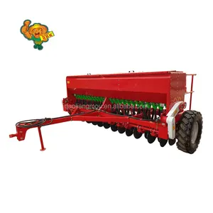 Agricultural equipment tractor trailing rice grass seeding machine