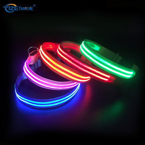 Shenzhen Pets Accesorios grueso humano fuerte Martingale, cuello de cabeza, colorido <span class=keywords><strong>Collar</strong></span> de neón Led para perro y gato - Product Image 1