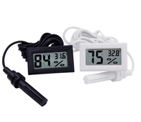 Medidor electrónico de temperatura y humedad integrado, medidor Digital de temperatura y humedad con higrómetro de sonda, FY-12